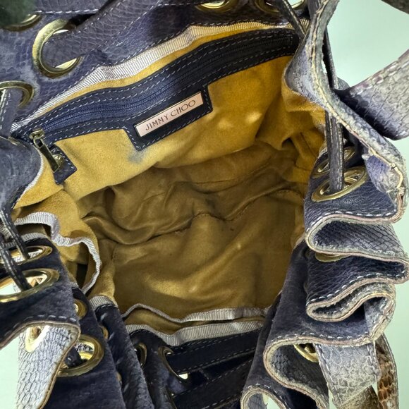 Authentic Vintage Jmmy Choo Ramona Embossed Snake Skin Purse - Picture 10 of 14